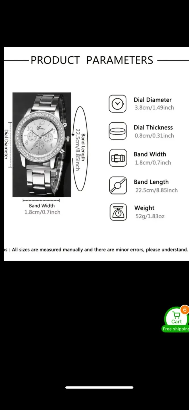 Geneva Silver Watch & Bracelet Set image indicator(8)