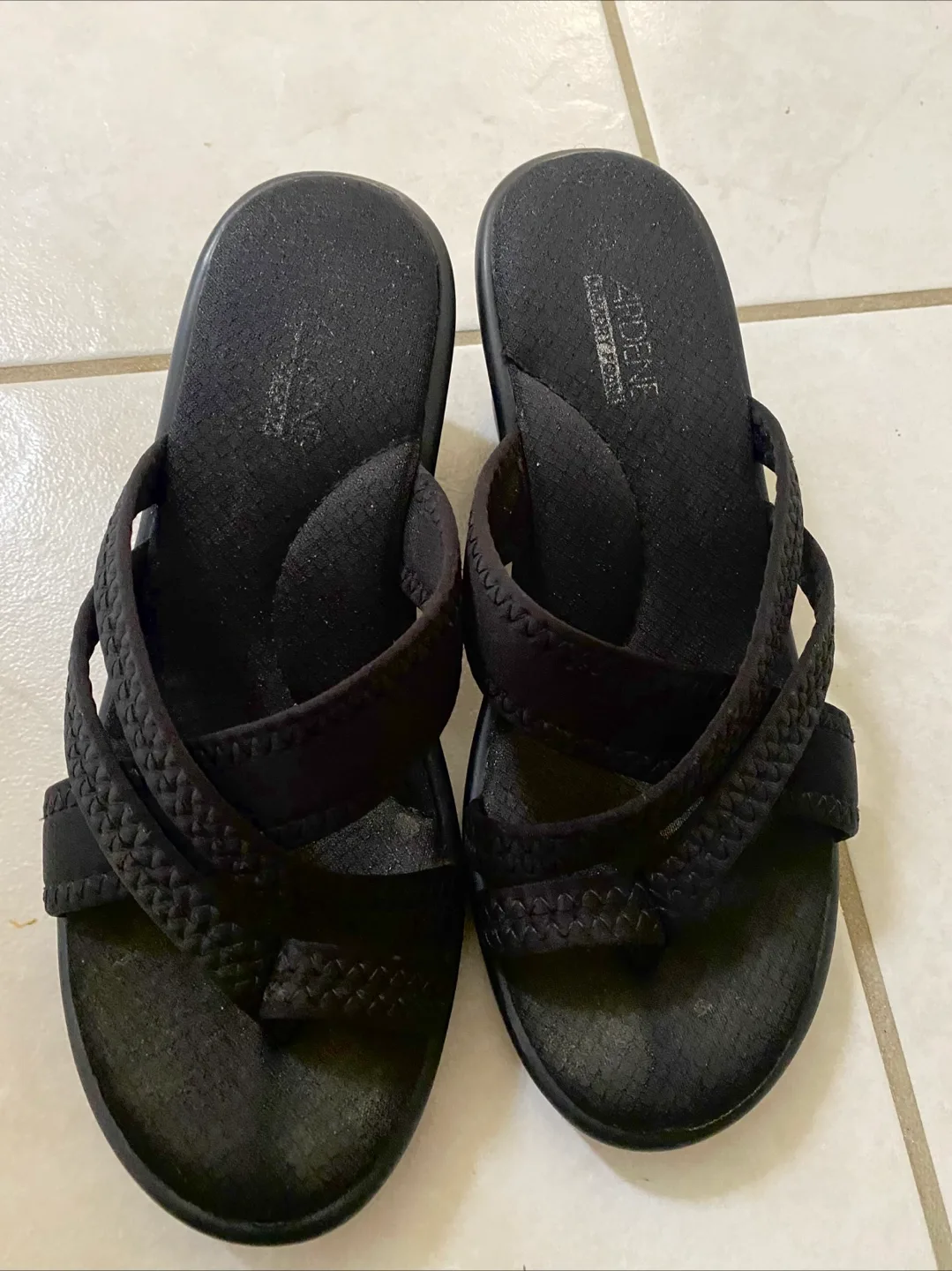 Ardene Comfort Zone Black Sandals - Size 6 thumbnail
