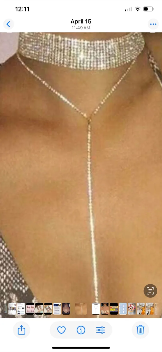 Fashion Jewelry Rhinestone Choker Necklace image indicator(3)