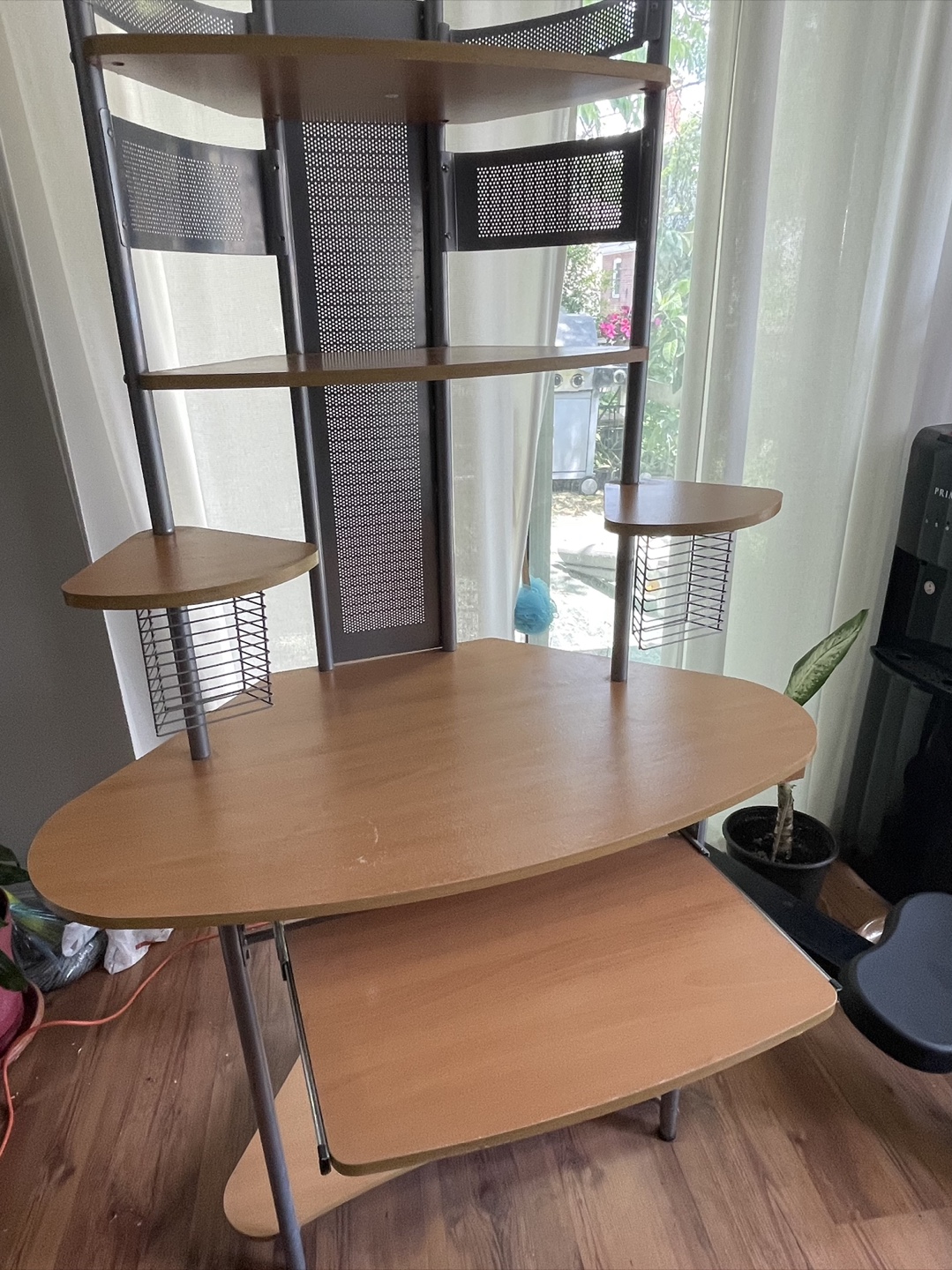 Corner Desk with Shelves & Office Chair