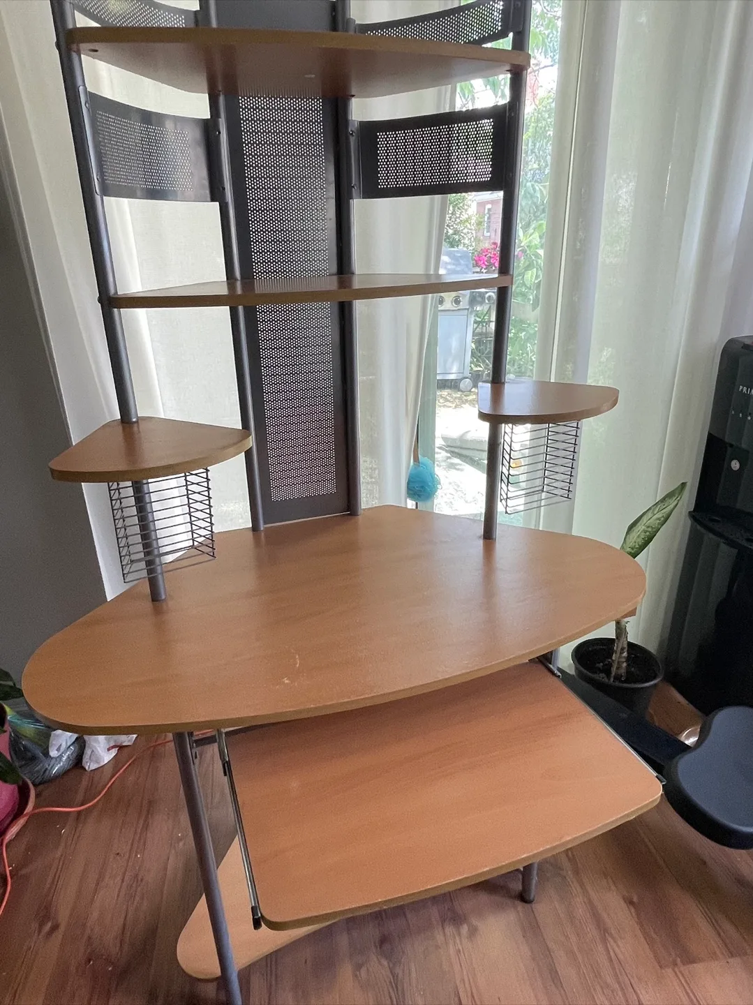 Corner Desk with Shelves & Office Chair thumbnail