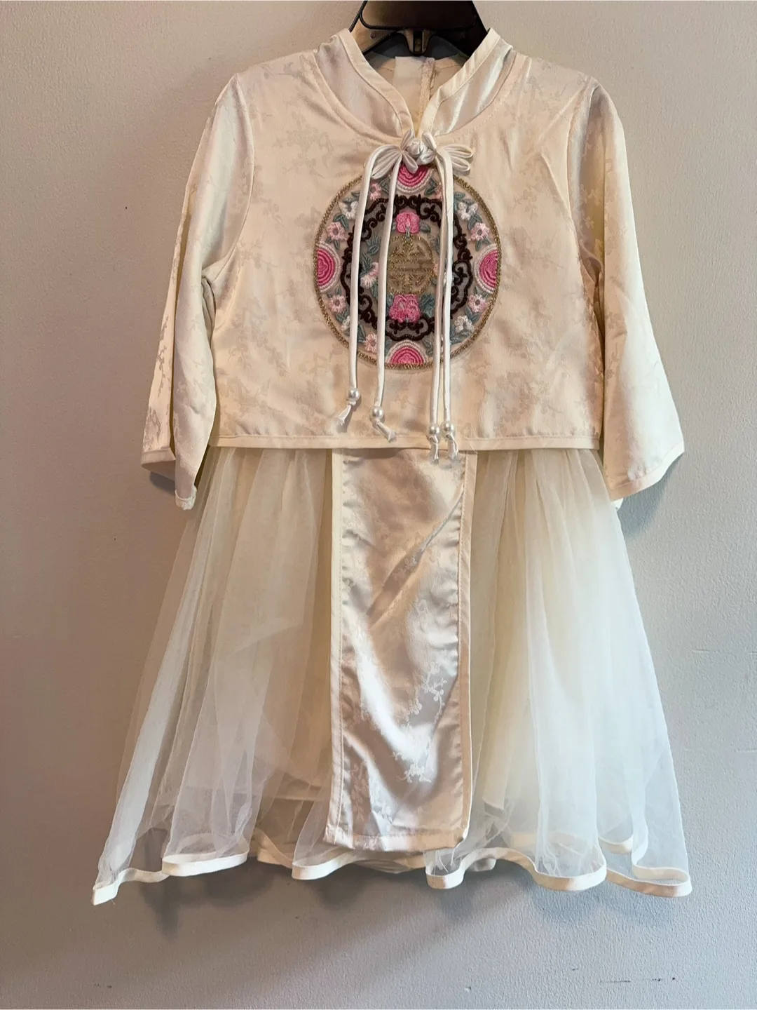Girl's 4-5T Dress - White with Embroidery thumbnail