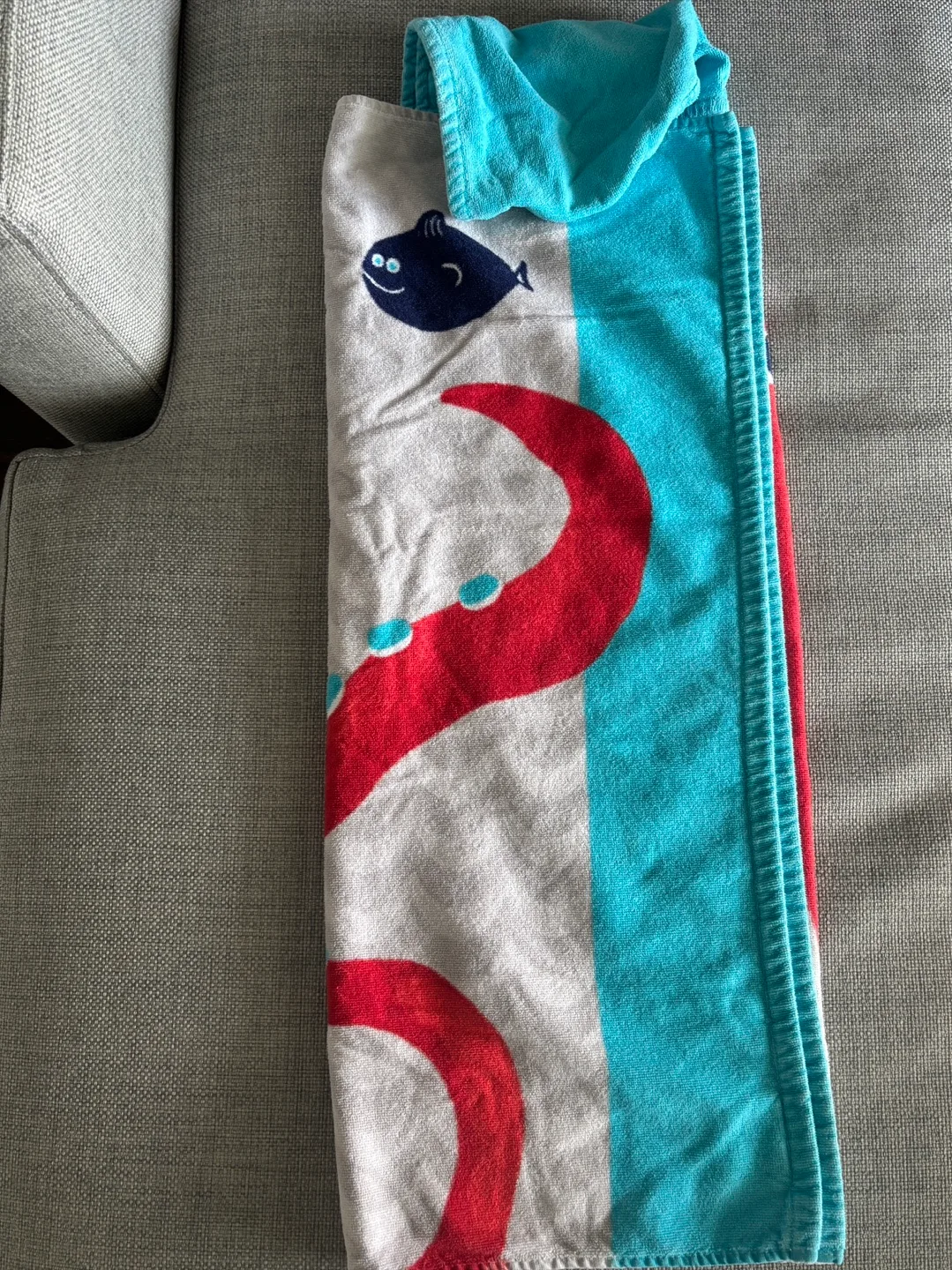 Pottery Barn Octopus Kid’s Beach Hooded Towel image indicator(2)