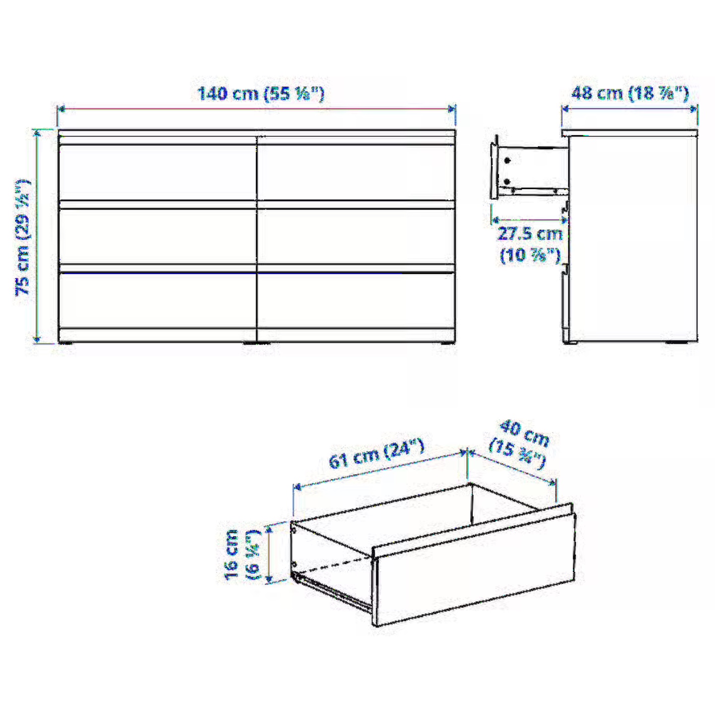 IKEA Hemnes 6-Drawer Dresser - photo 2