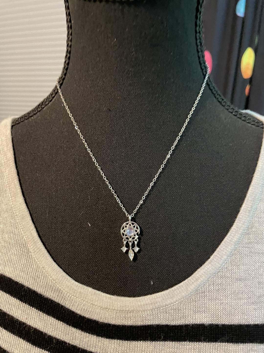 Silver Dreamcatcher Necklace
