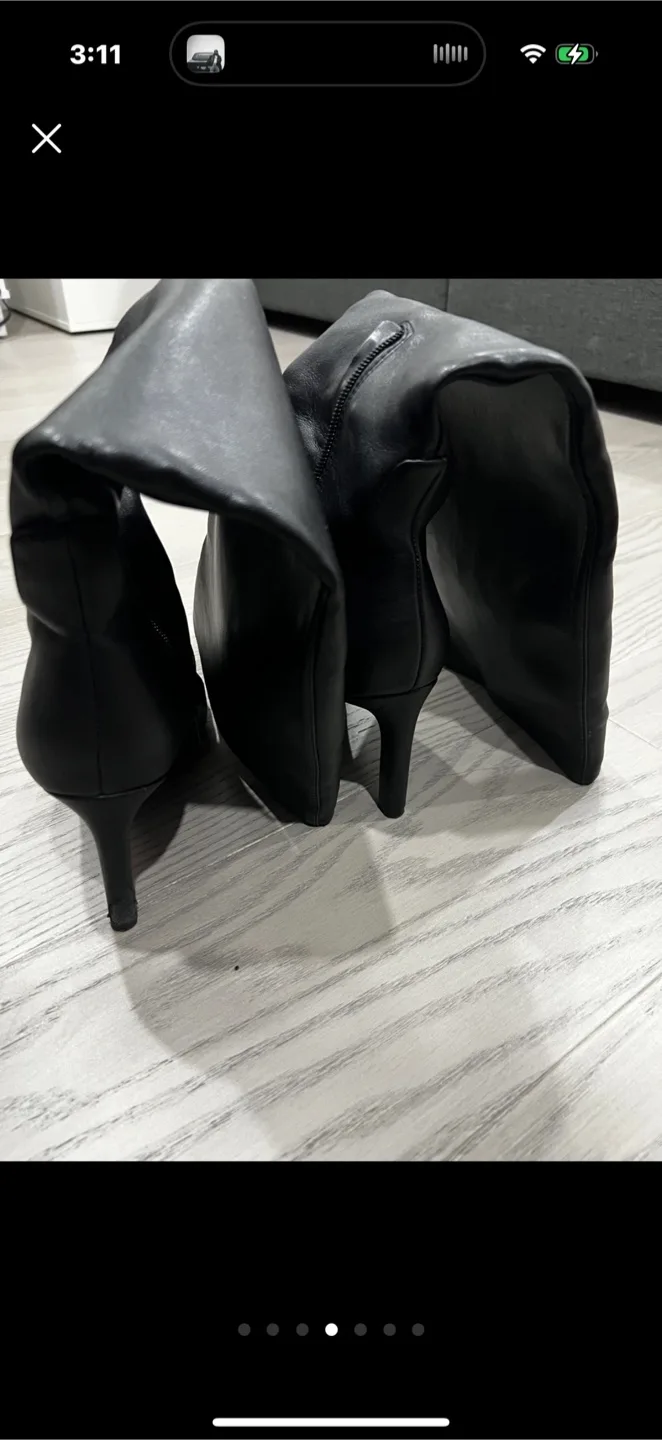 Nine West Black Heel Boots Size 7M image indicator(5)