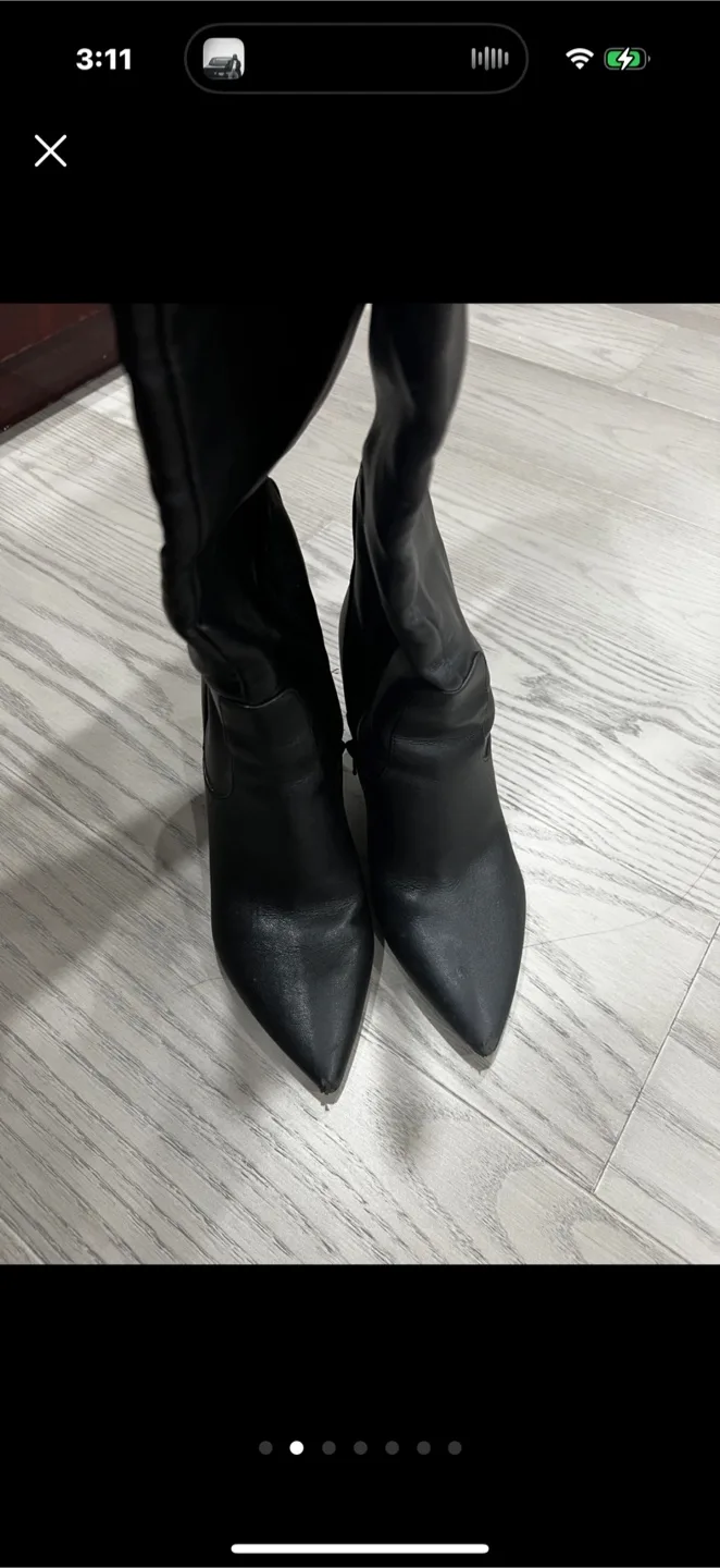 Nine West Black Heel Boots Size 7M image indicator(2)