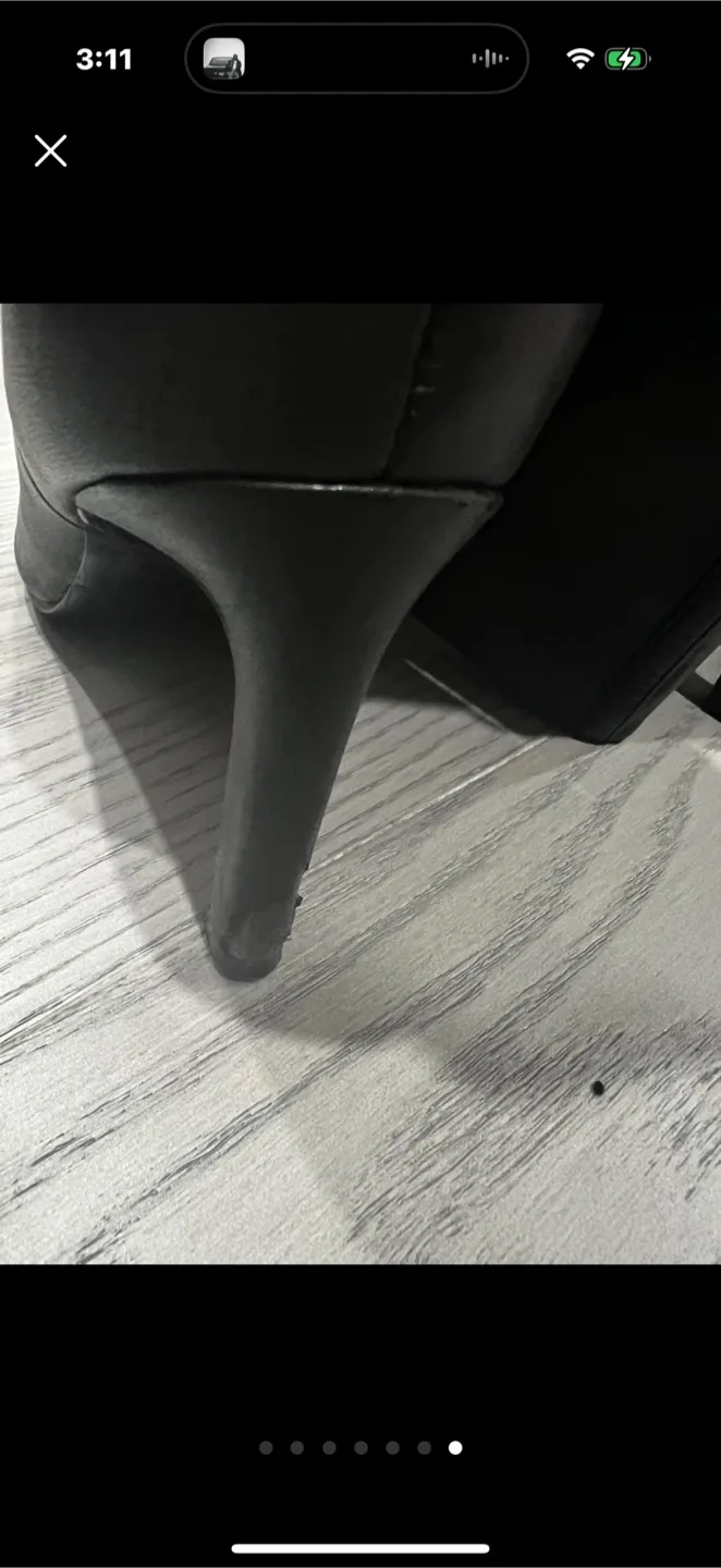 Nine West Black Heel Boots Size 7M image indicator(7)