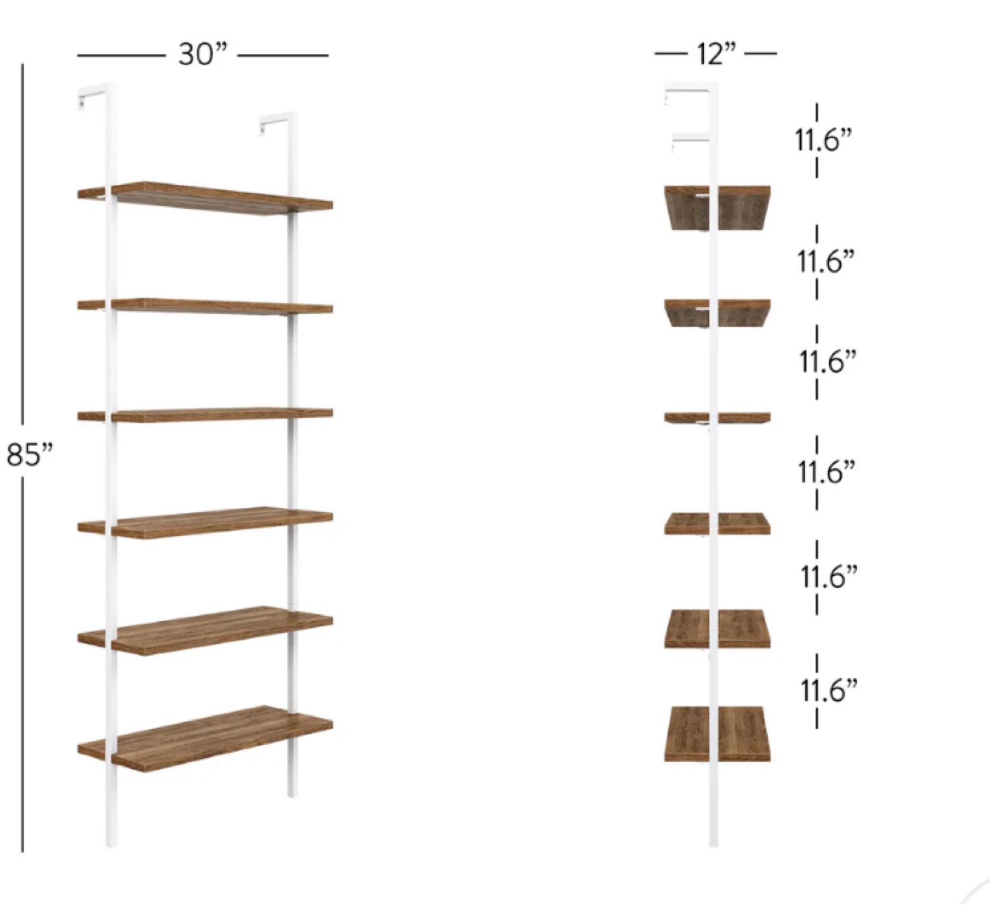 Bookshelf with 6 shelves - photo 3