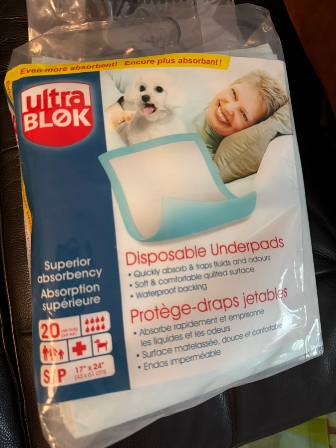 🇨🇦 🍁- Ultra Blok Disposable Underpads 17" x 24" thumbnail