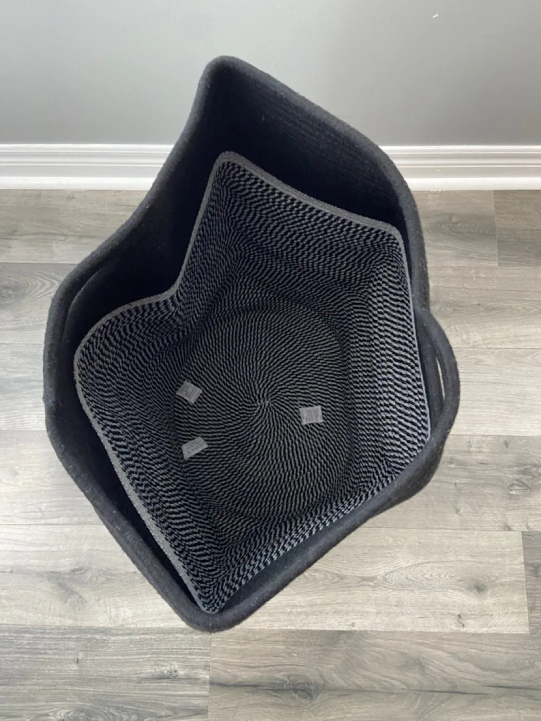 Black & White Woven Laundry Basket image indicator(4)