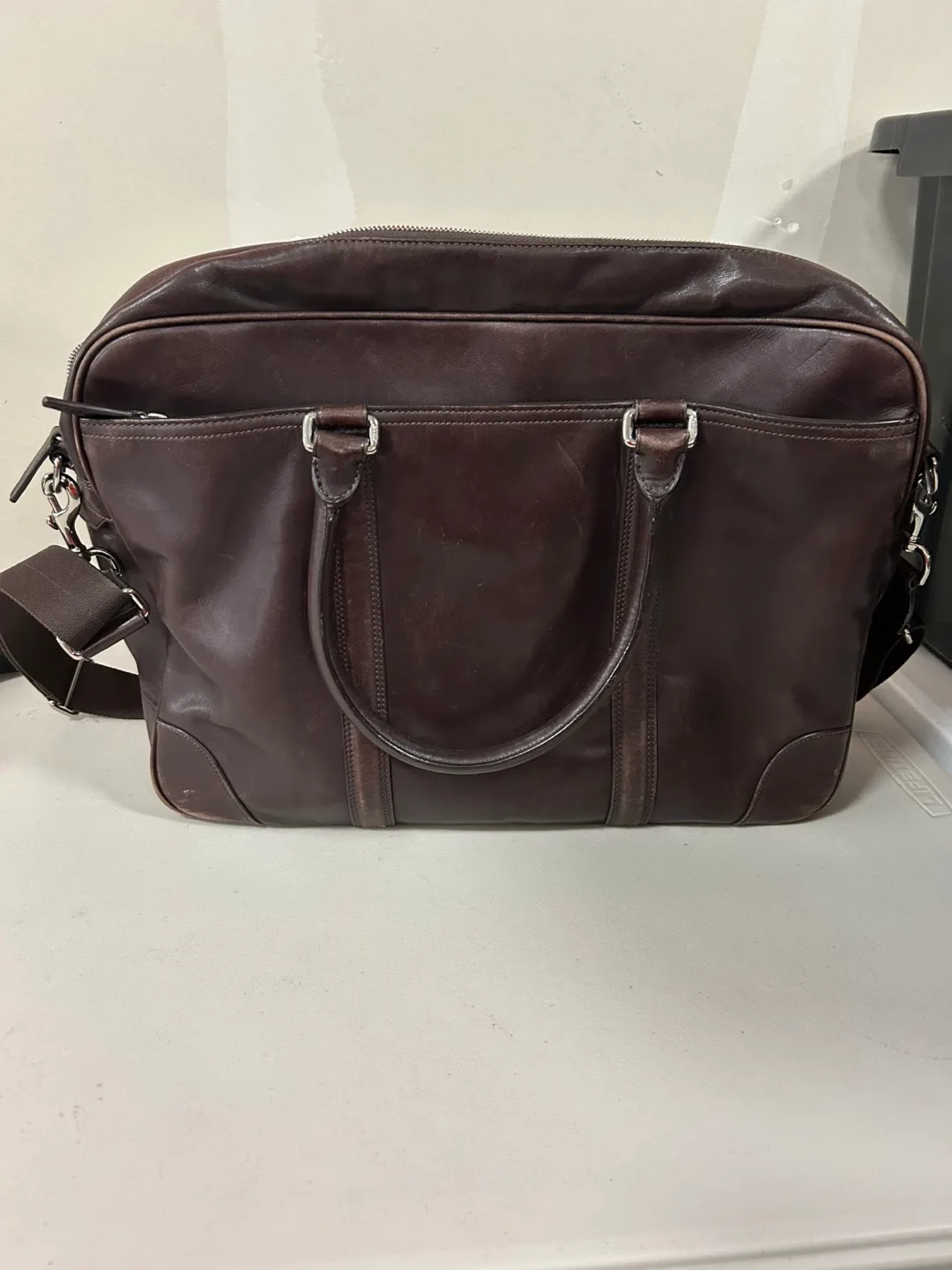 Coach Brown Leather Briefcase thumbnail