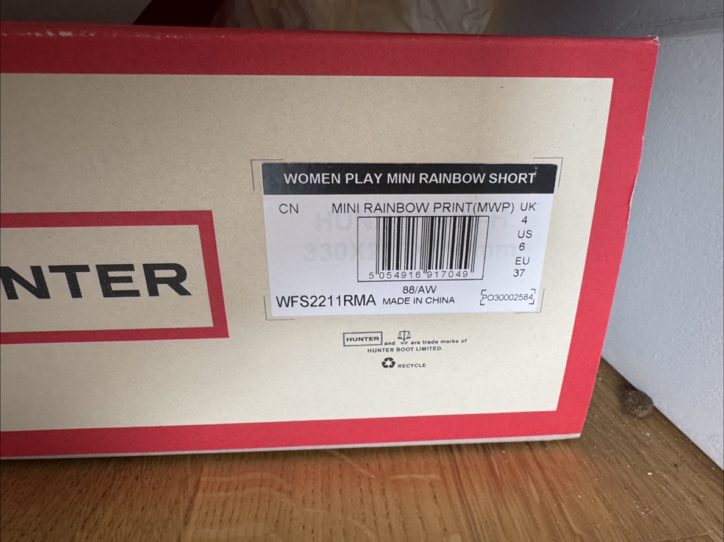 Hunter Women's  Play Mini Rainbow Print Short Boots - Size 6 - photo 2
