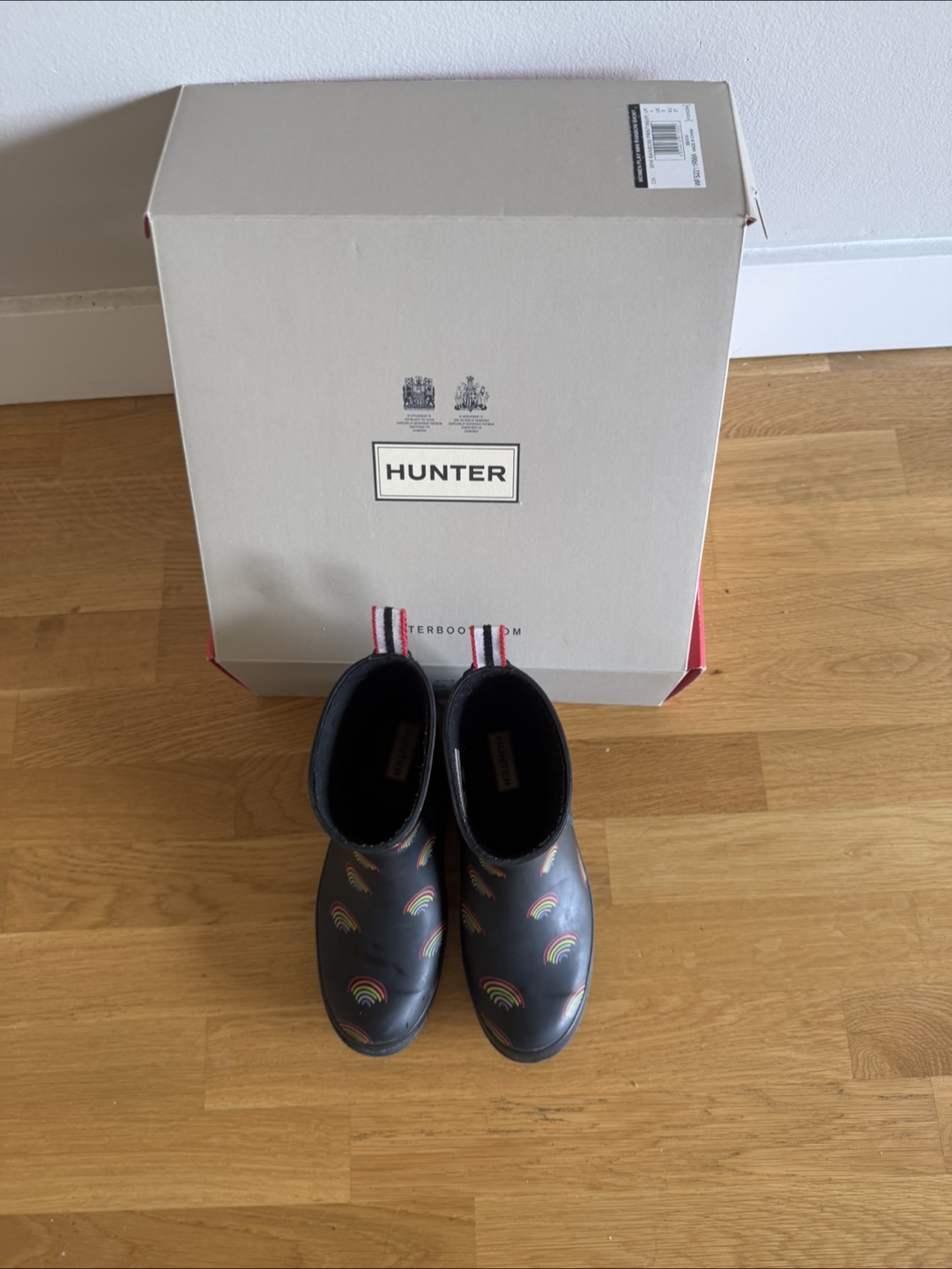 Hunter Women's  Play Mini Rainbow Print Short Boots - Size 6 - photo 3