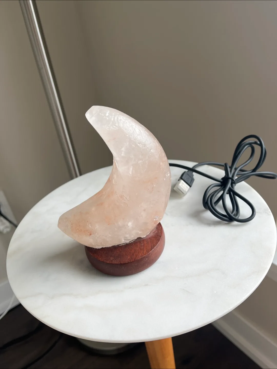 Himalayan Salt Moon Lamp with USB thumbnail