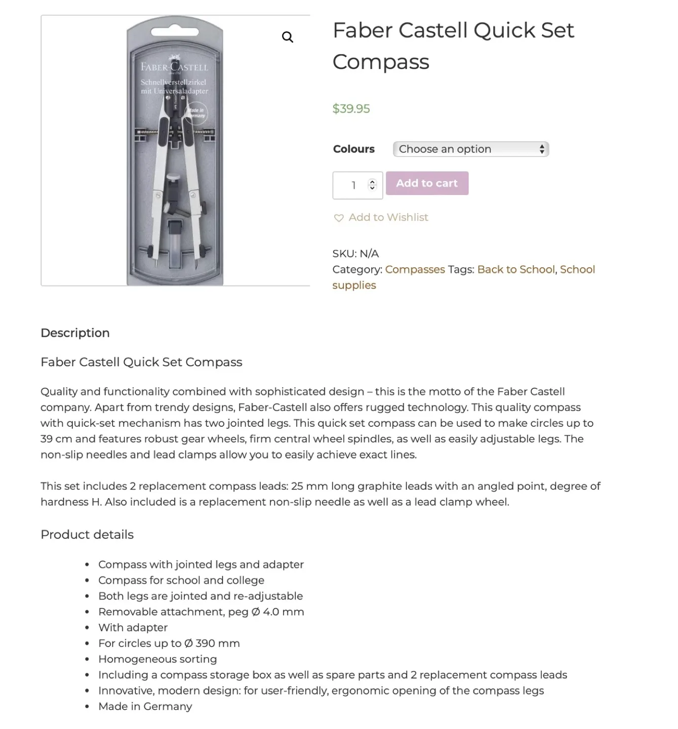 Faber-Castell Quick Set Compass - New image indicator(5)