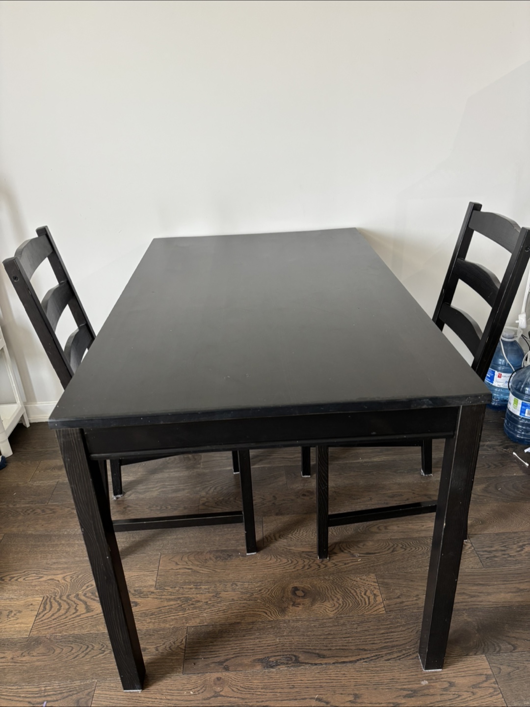 IKEA Black Dining Table with 2 Chairs