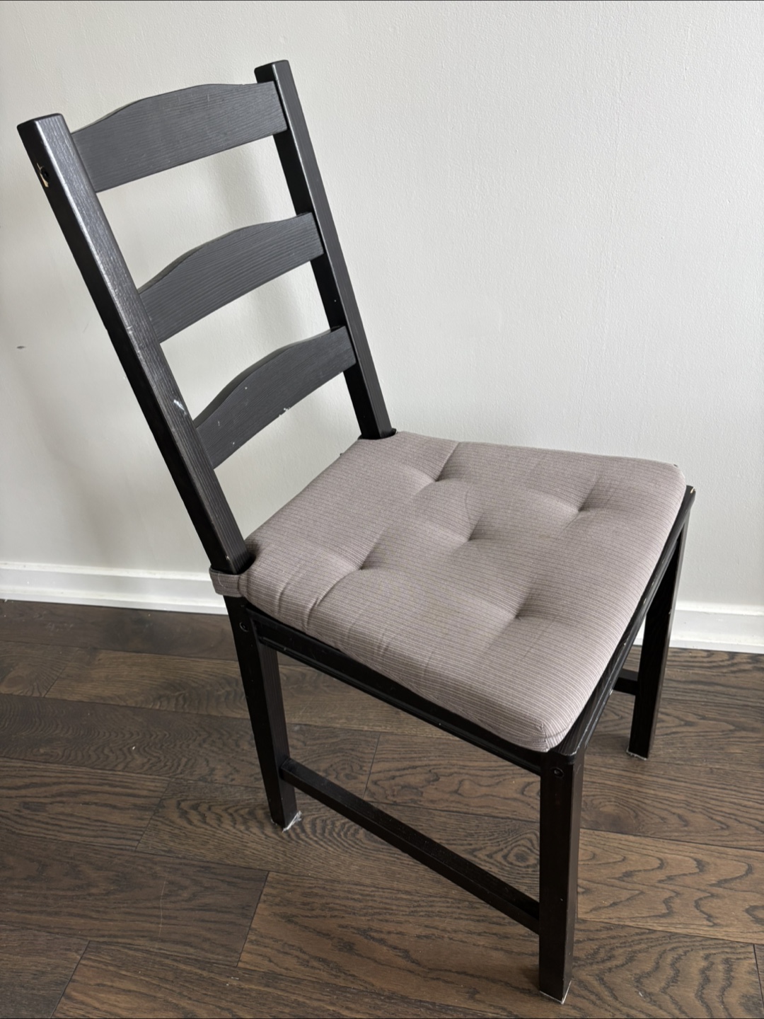 IKEA Black Dining Table with 2 Chairs - photo 2