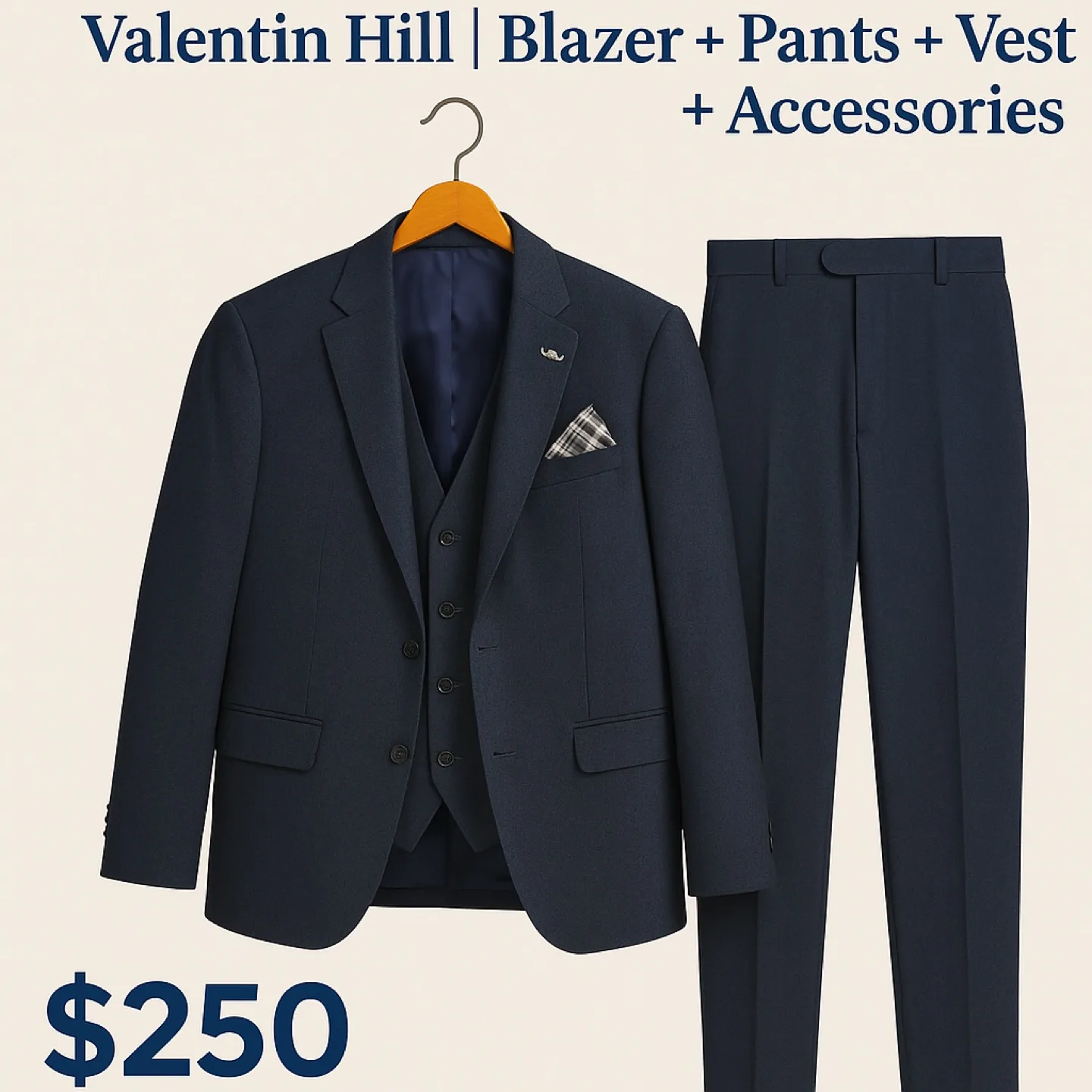 Valentin Hill Suit - Navy image indicator(9)