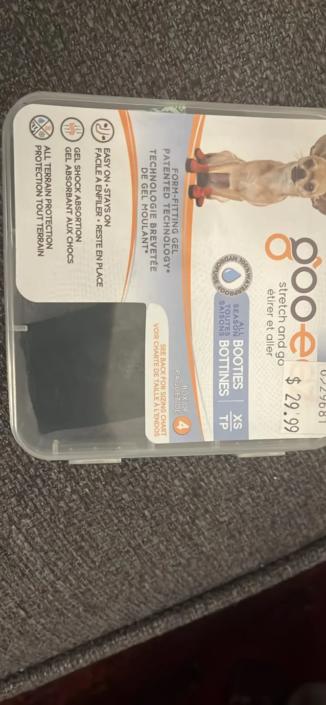goo-eez XS Dog Booties - New in Box! thumbnail