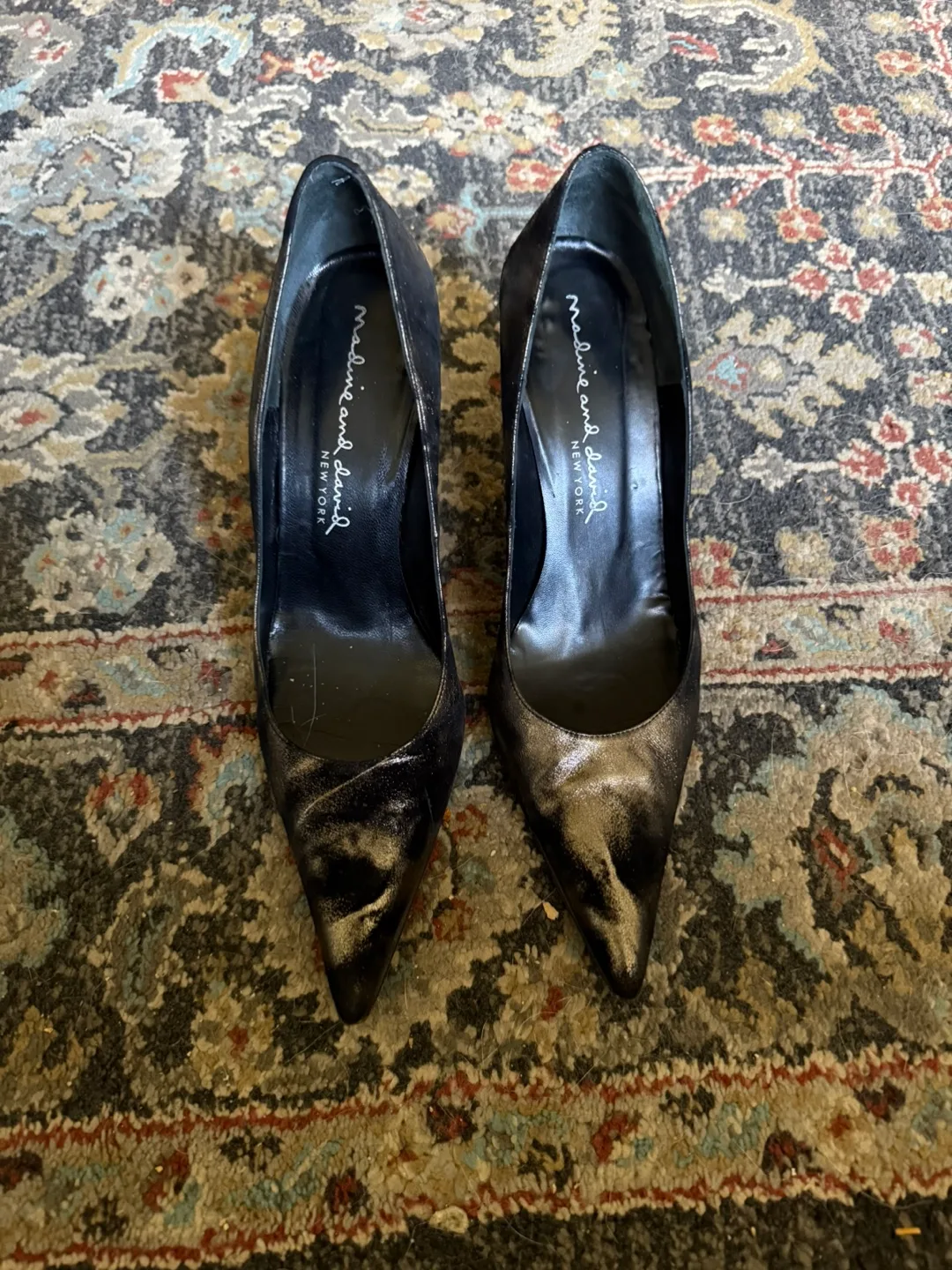 Madeline and David Black Heels - Size 9M thumbnail