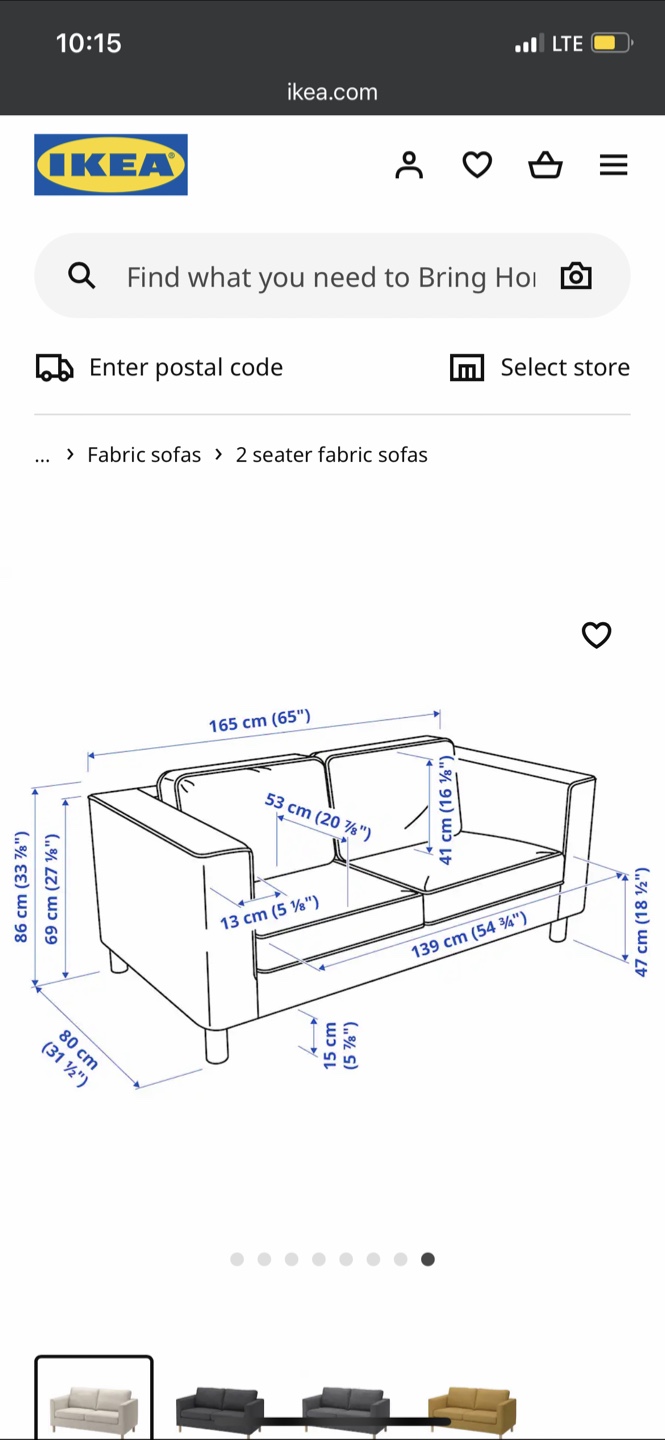 IKEA Parup 2 seat Sofa - Beige - photo 2