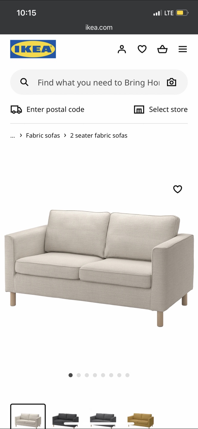 IKEA Parup 2 seat Sofa - Beige