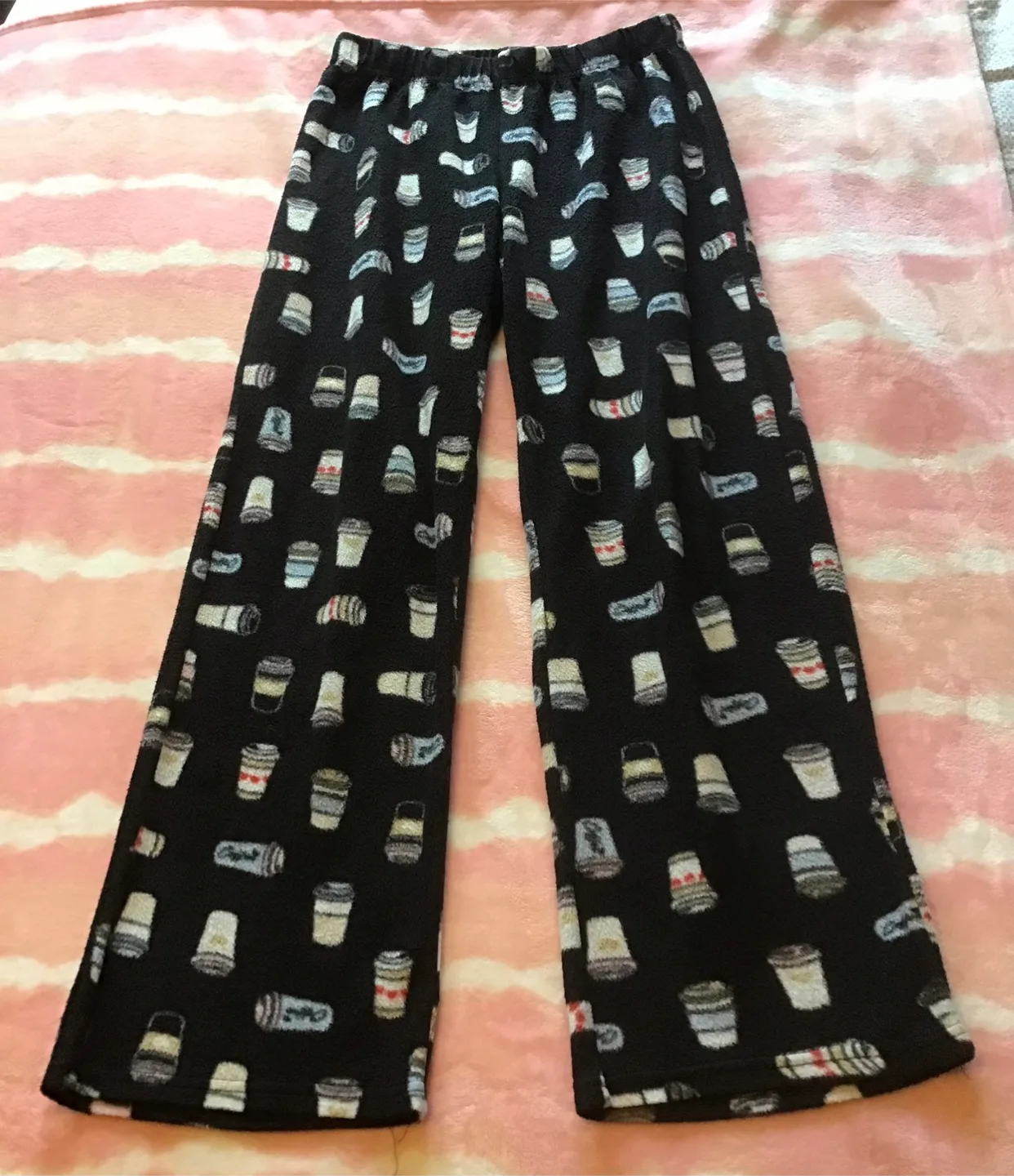 🤩 Coffee Print Fleece Pajama Pants thumbnail