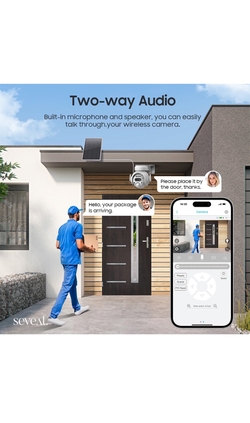 Seveat 3K Outdoor Security Camera with Solar Panel - photo 4