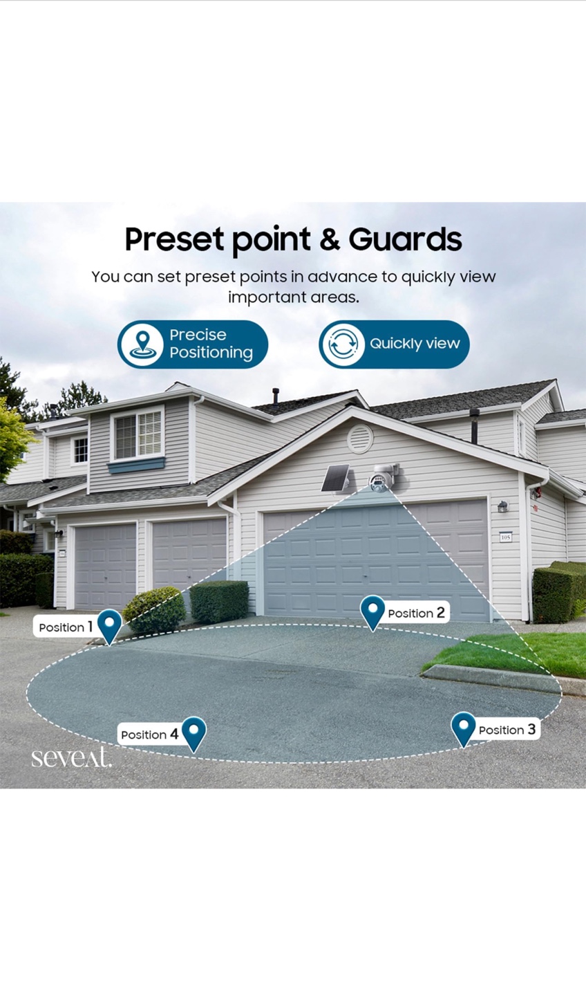 Seveat 3K Outdoor Security Camera with Solar Panel - photo 2