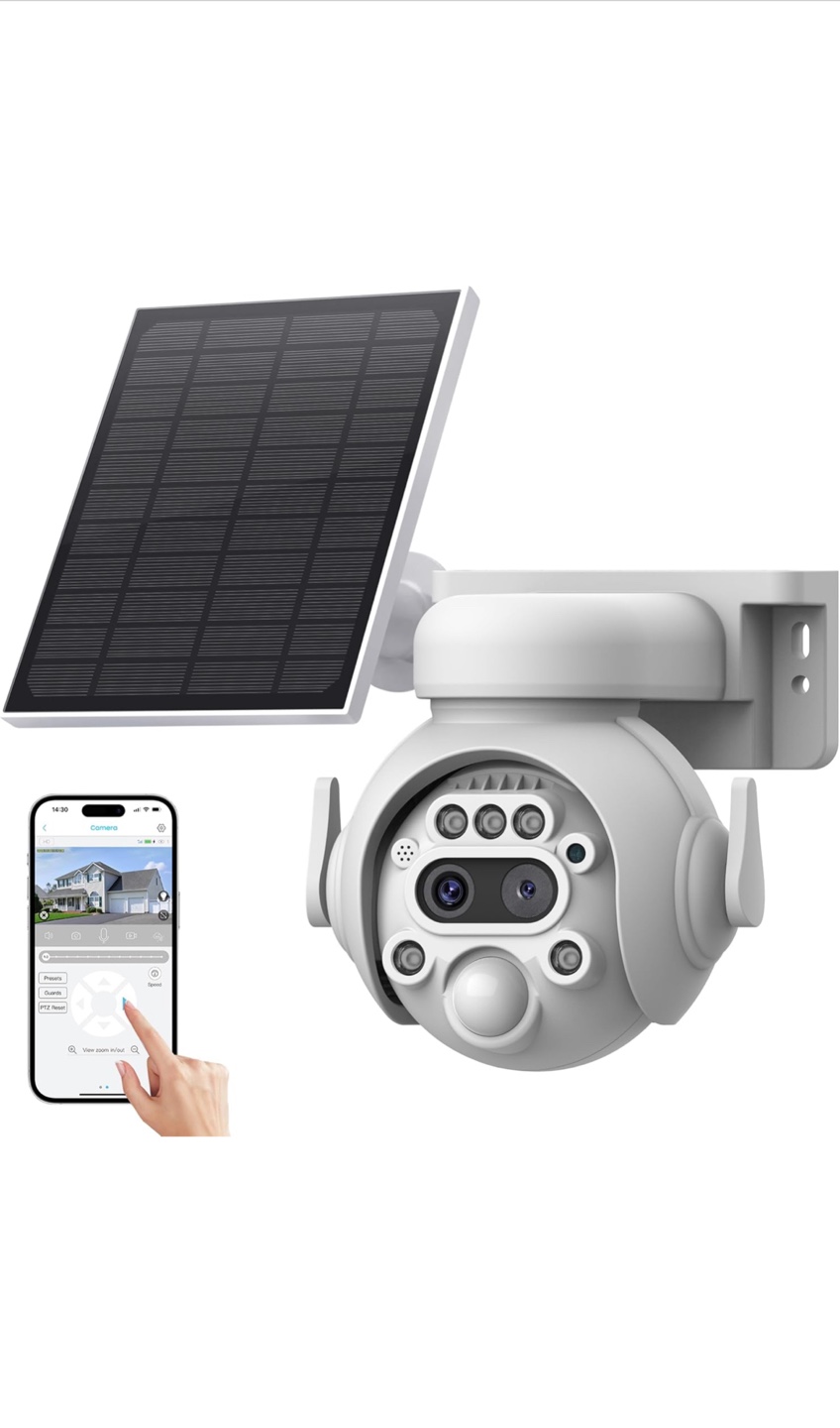 Seveat 3K Outdoor Security Camera with Solar Panel