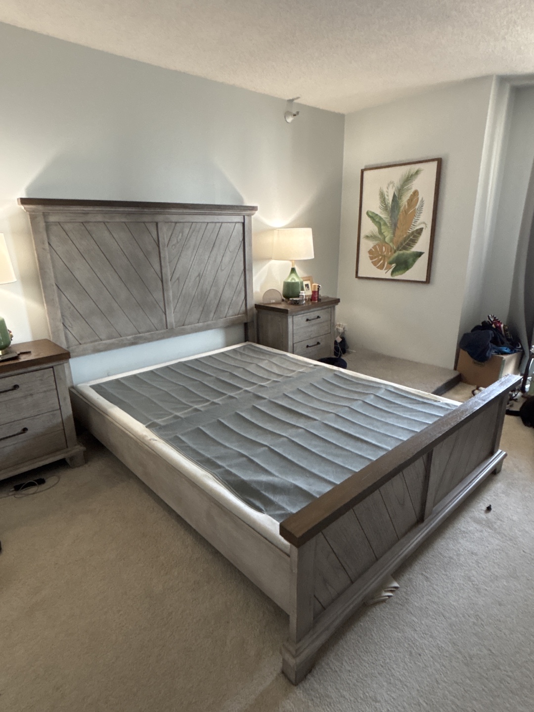 Queen Size Bed Frame & Foldable Box Spring - photo 4