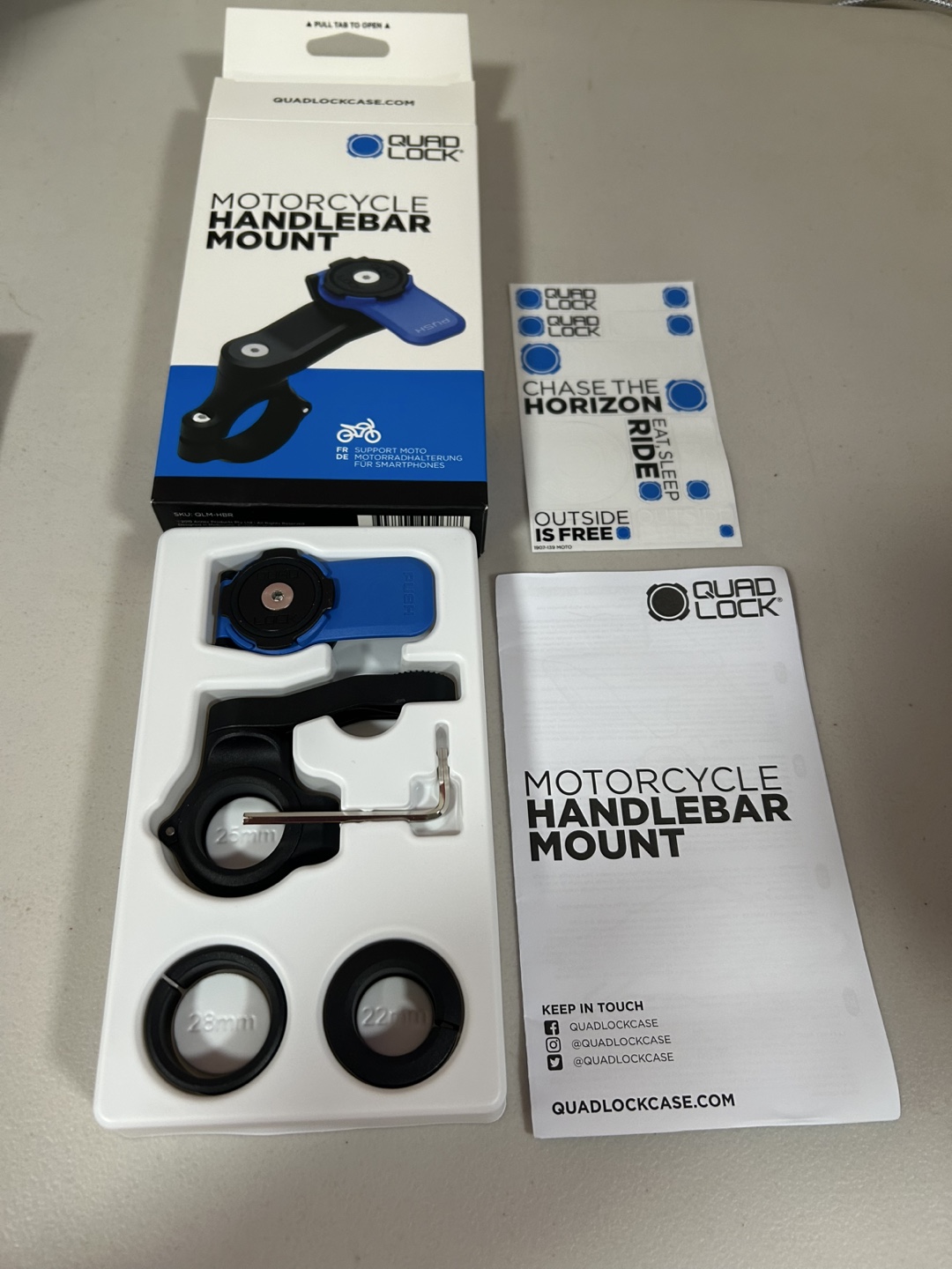 Quad Lock Motorcycle Handlebar Mount - New in Box - photo 3