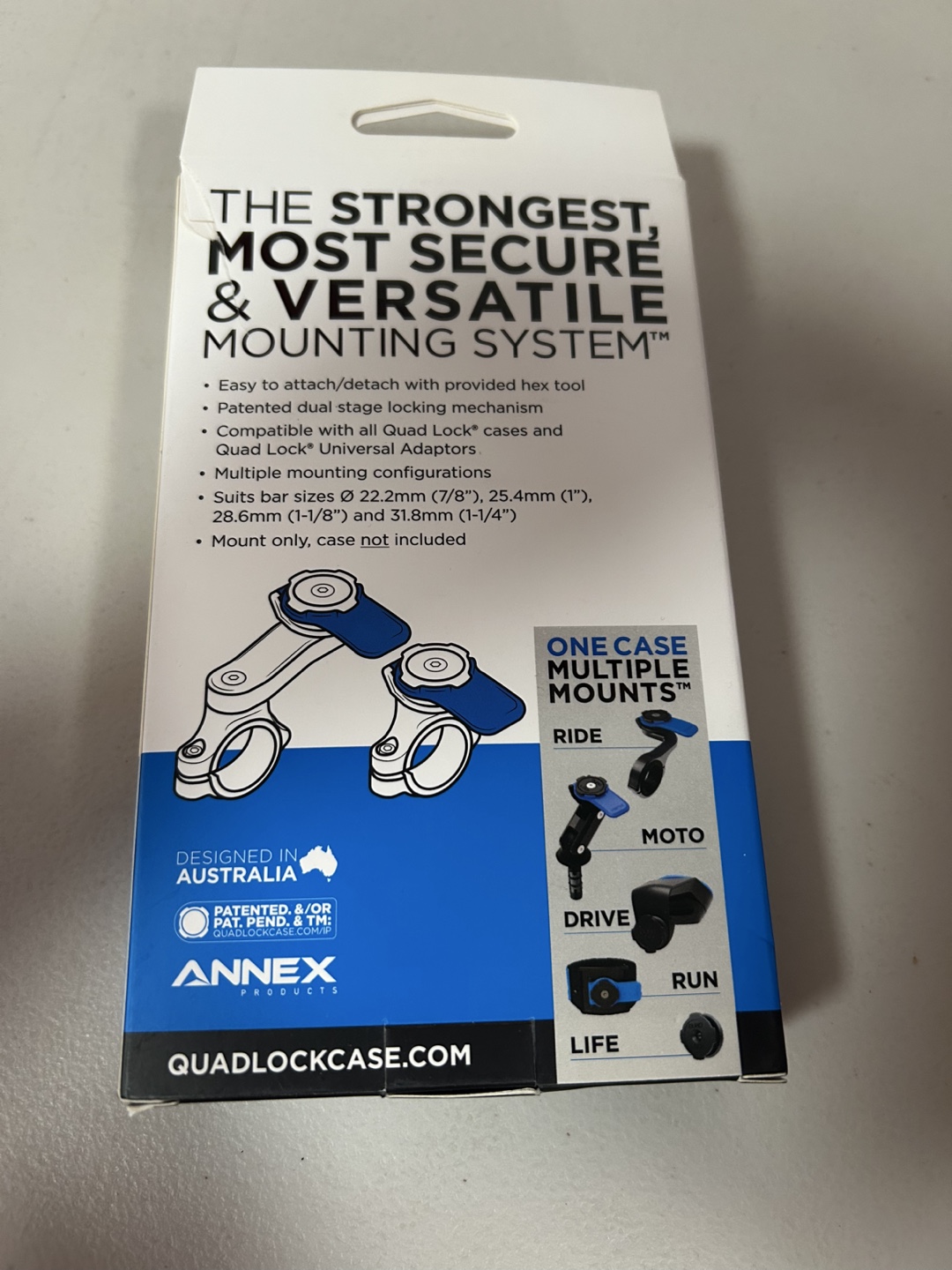 Quad Lock Motorcycle Handlebar Mount - New in Box - photo 2