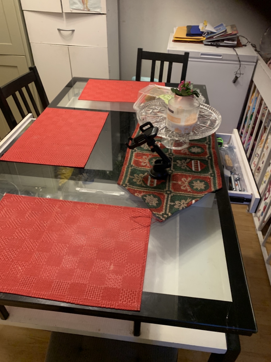Glass Top Dining Table with Chairs - photo 3