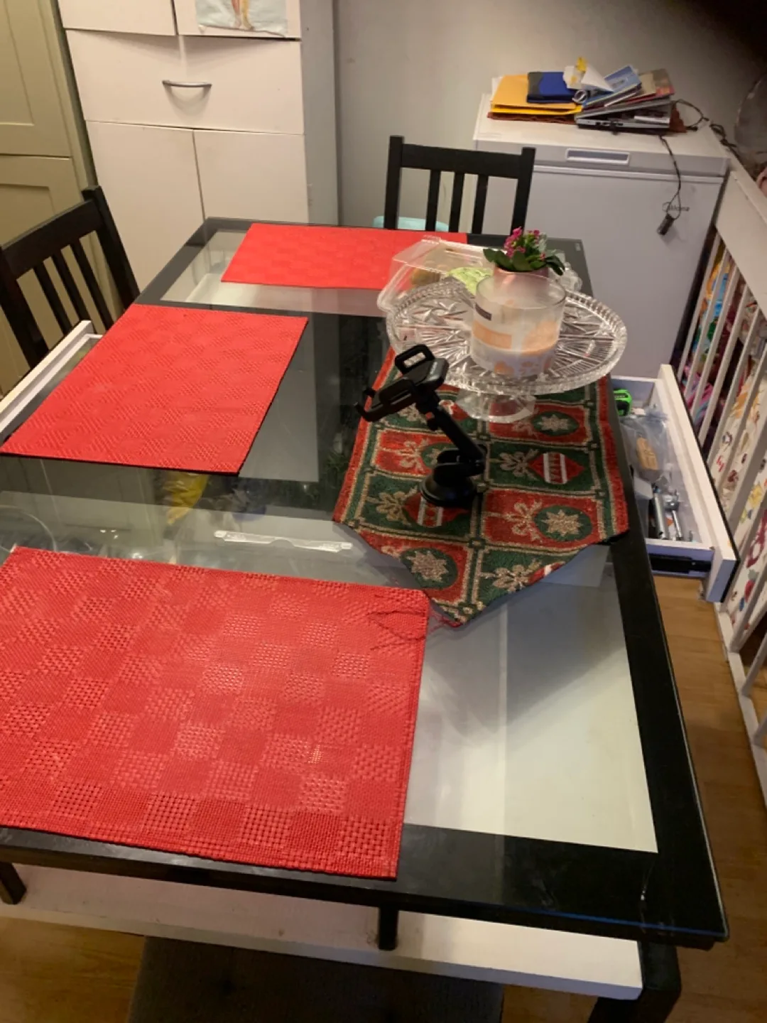 Glass Top Dining Table with Chairs image indicator(3)