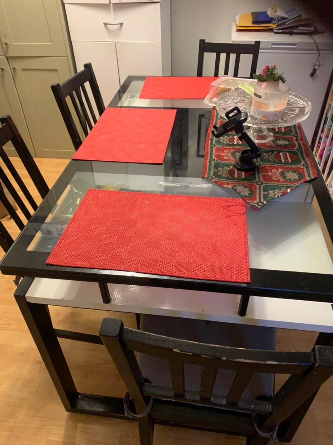 Glass Top Dining Table with Chairs image indicator(5)