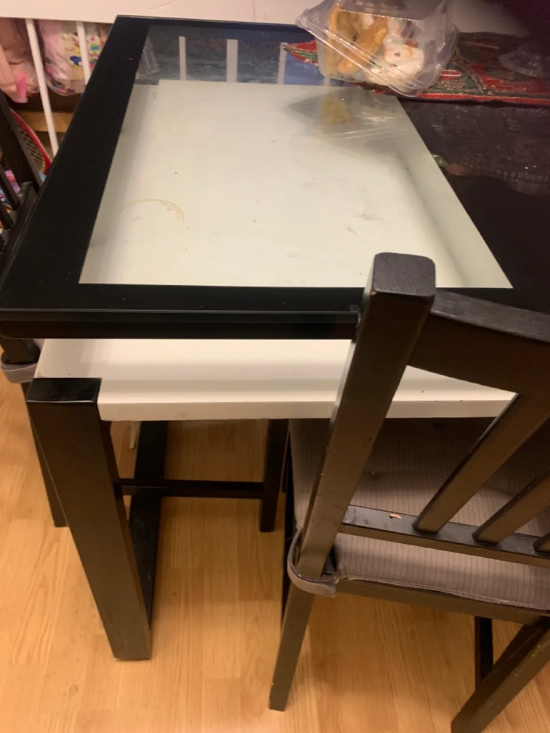 Glass Top Dining Table with Chairs thumbnail
