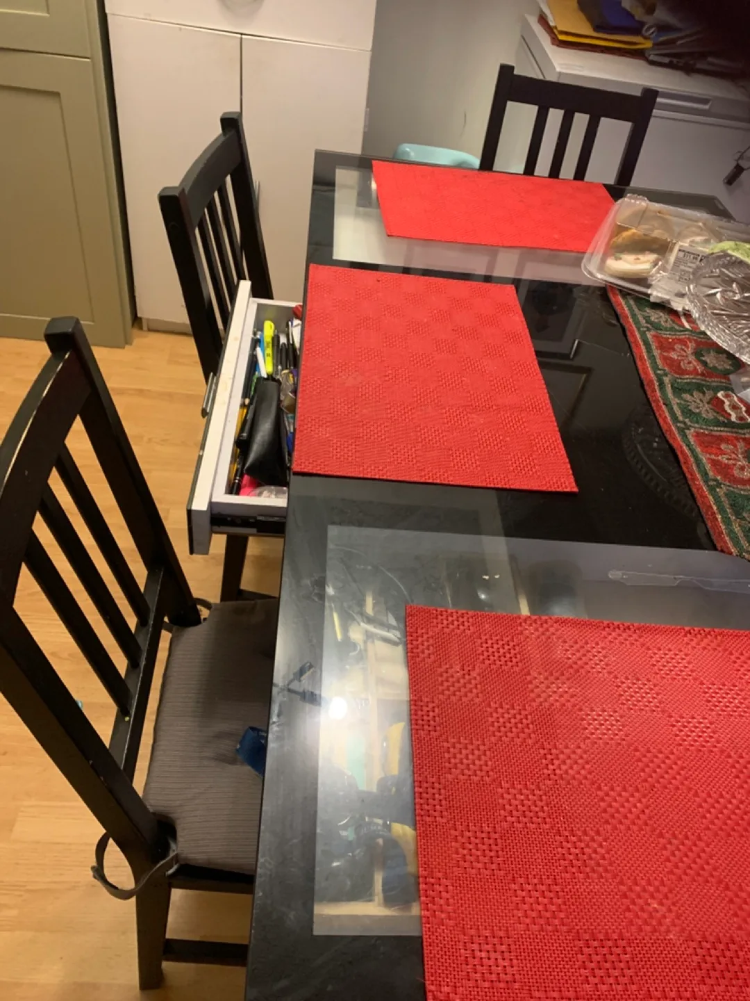 Glass Top Dining Table with Chairs image indicator(2)