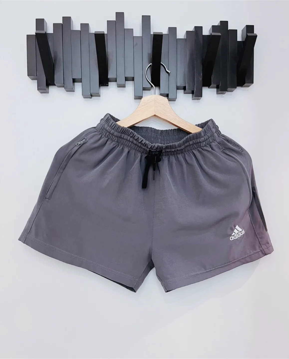 Adidas Grey Athletic Shorts - Size S thumbnail