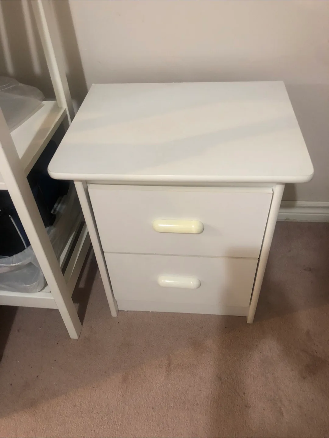 White 2-Drawer Nightstand thumbnail