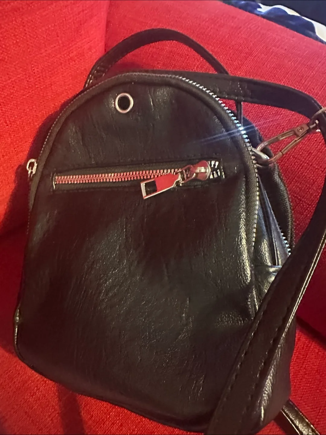 Black Mini Backpack thumbnail
