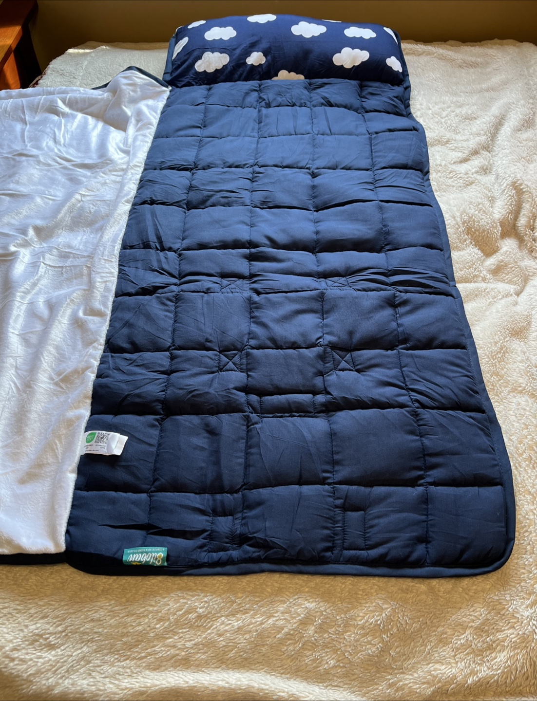 BILOBAN NAP MAT WITH BUILT IN PILLOW FOR TODDLERS - photo 4