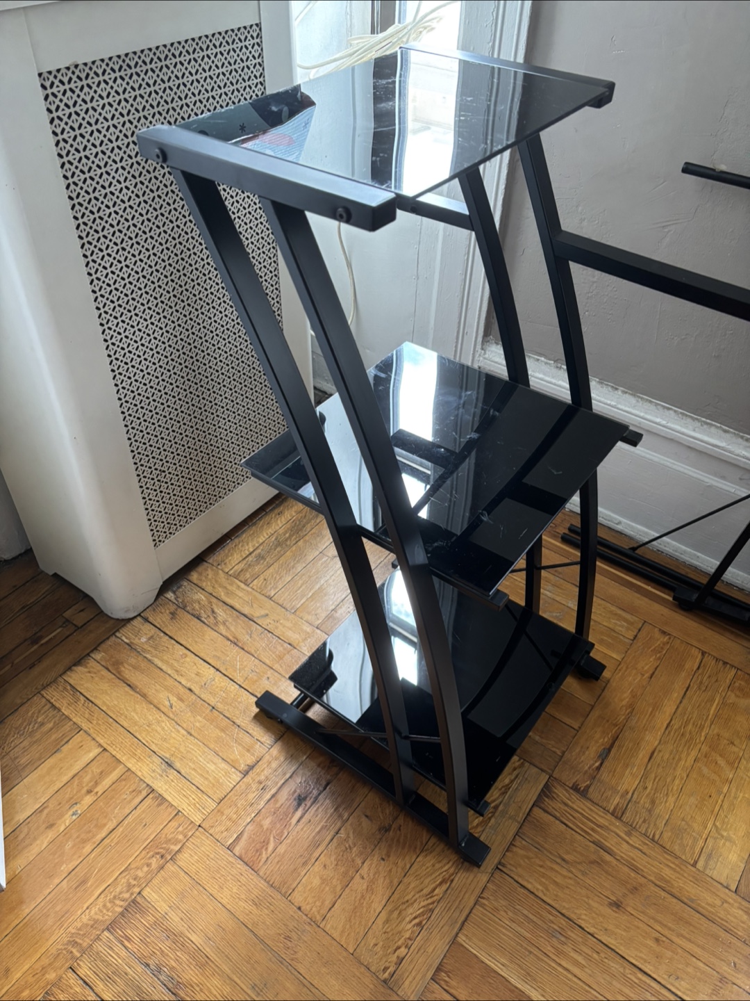 Black Metal and Glass Desk - photo 2