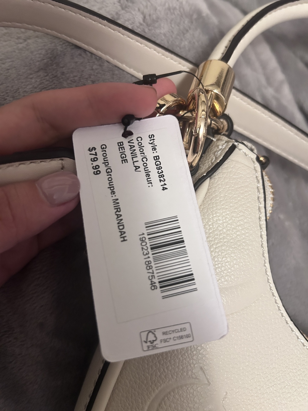 Guess Vanilla Beige Shoulder Bag - New with Tags! - photo 5