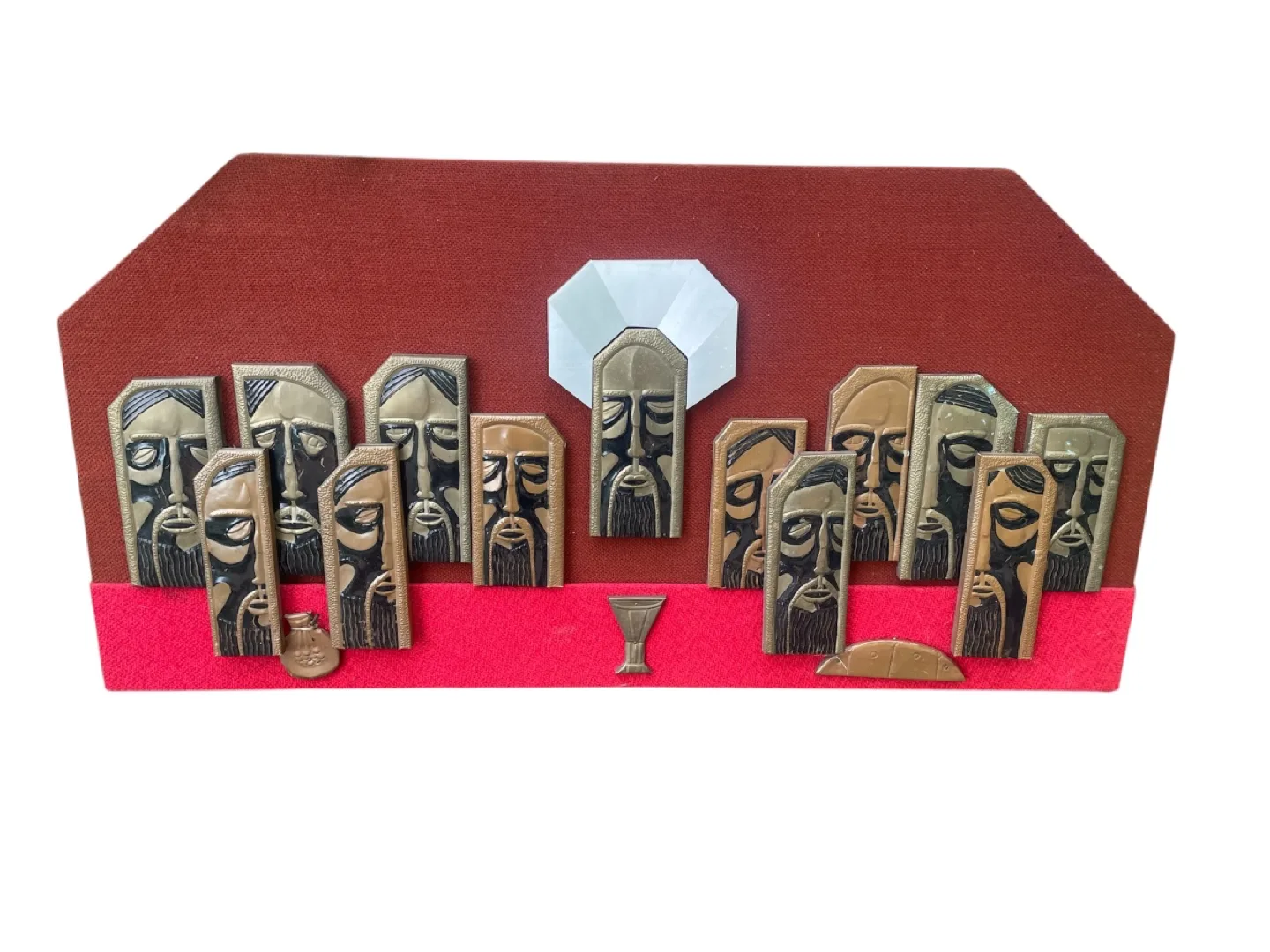 MCM Last Supper Wall Art Abstract Relief Sculpture thumbnail