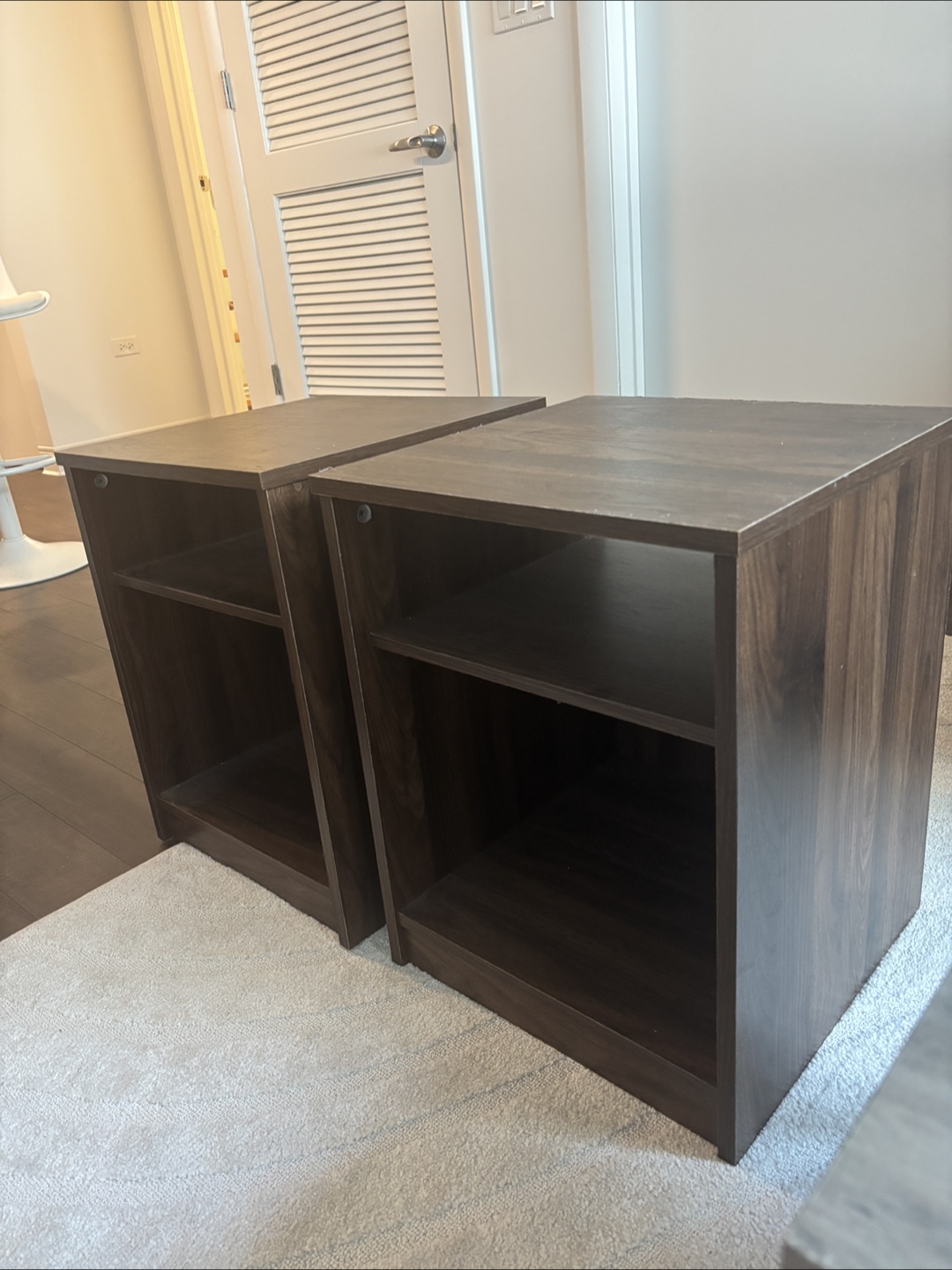 Set of 2 Dark Brown Side Tables - photo 2