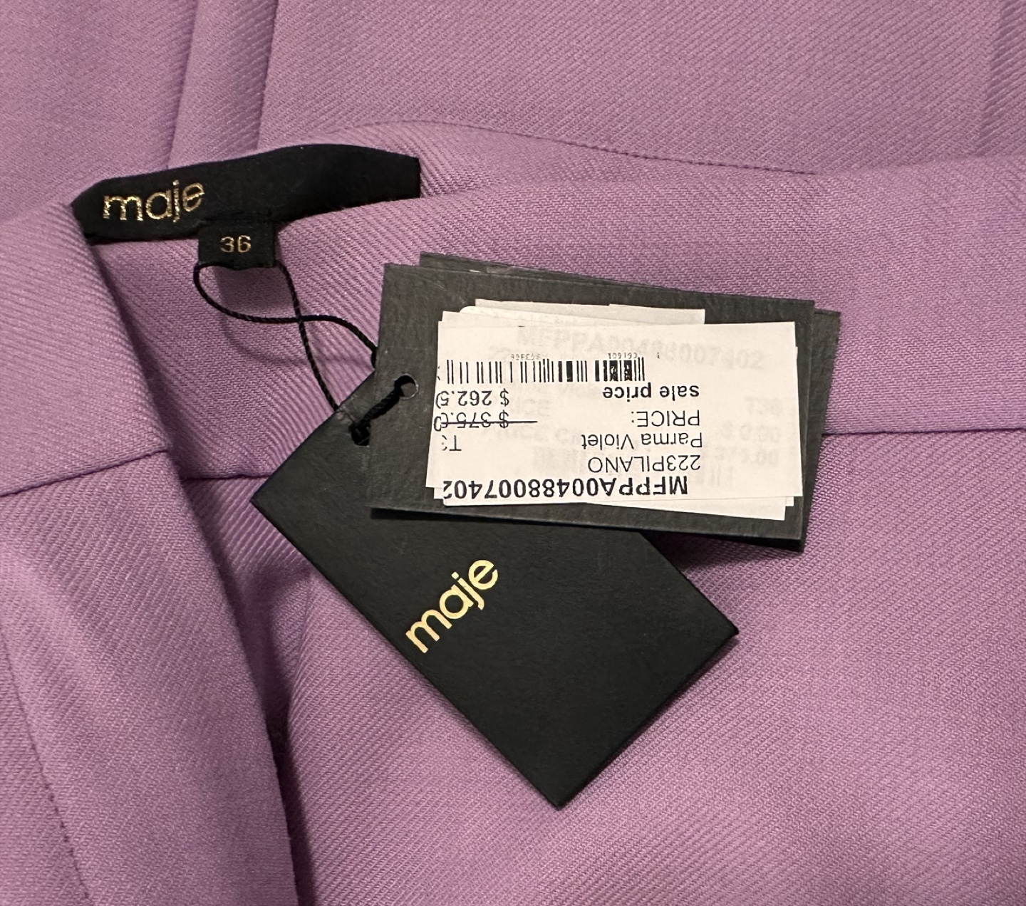 Maje Parma Violet Suit Pants - photo 4