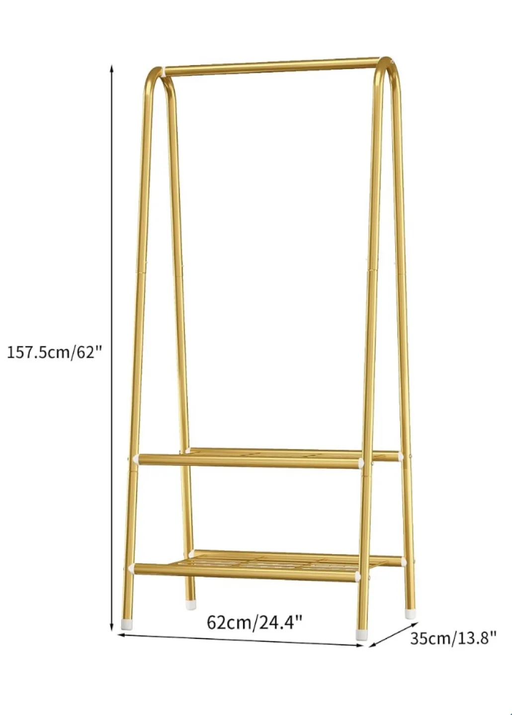 Gold Garment Rack heavy duty clothing rack with hangers image indicator(5)