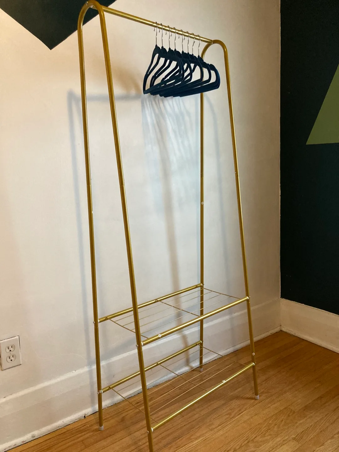 Gold Garment Rack heavy duty clothing rack with hangers image indicator(2)